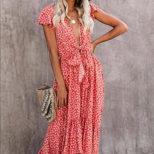 VICI sz S high low maxi dress